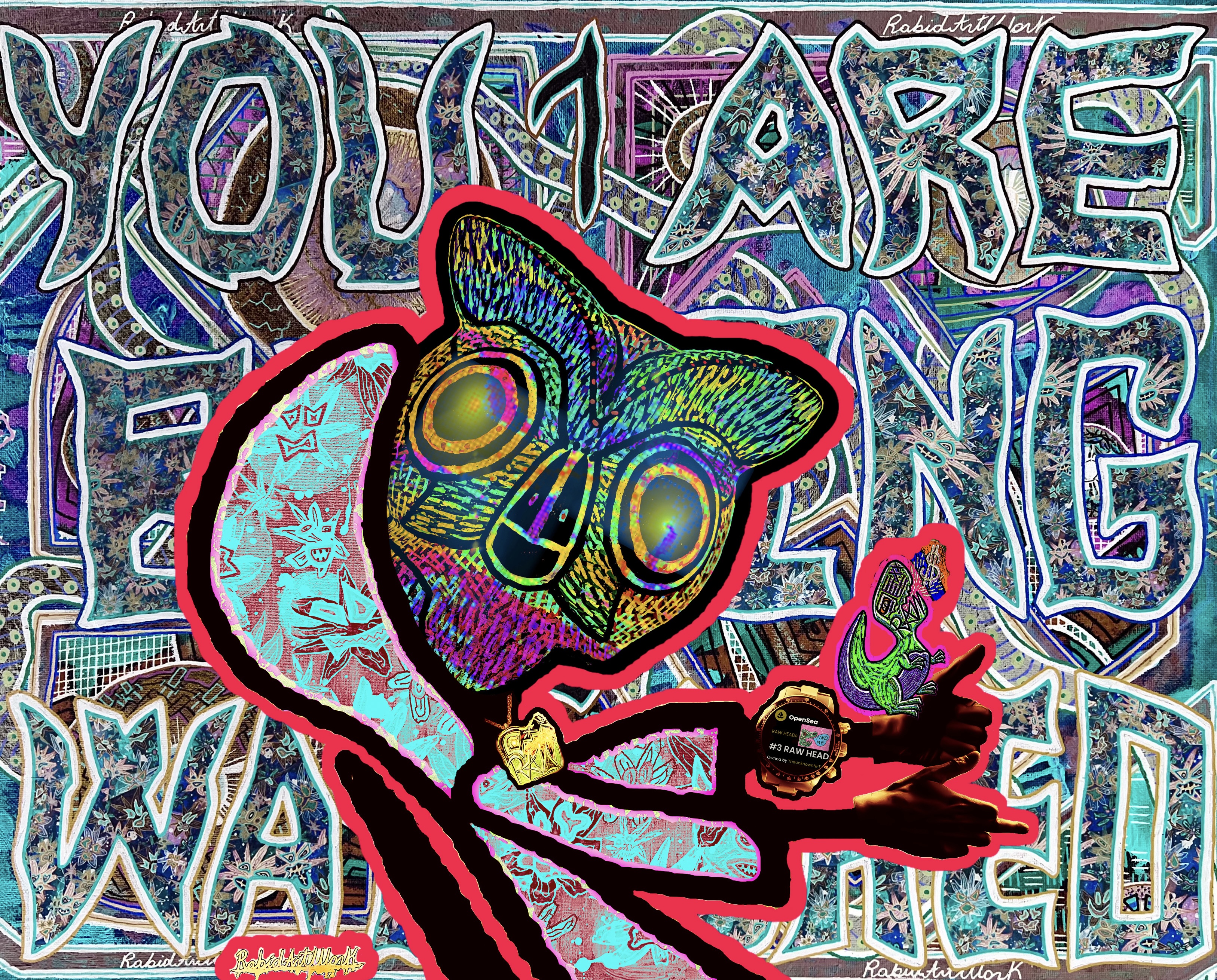 RAW HEAD #111 Mr. Owl Mfer