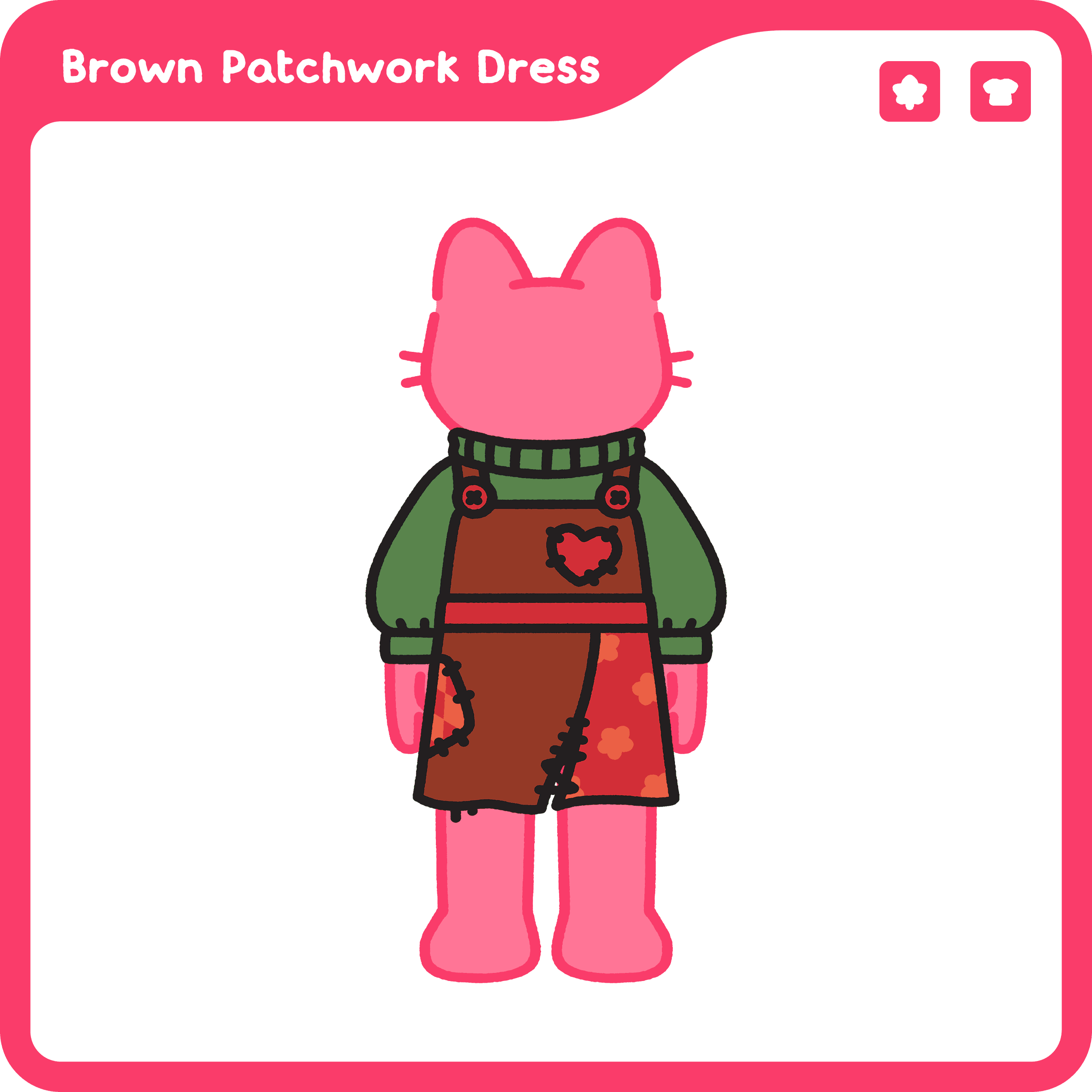 Brown Patchwork Dress
