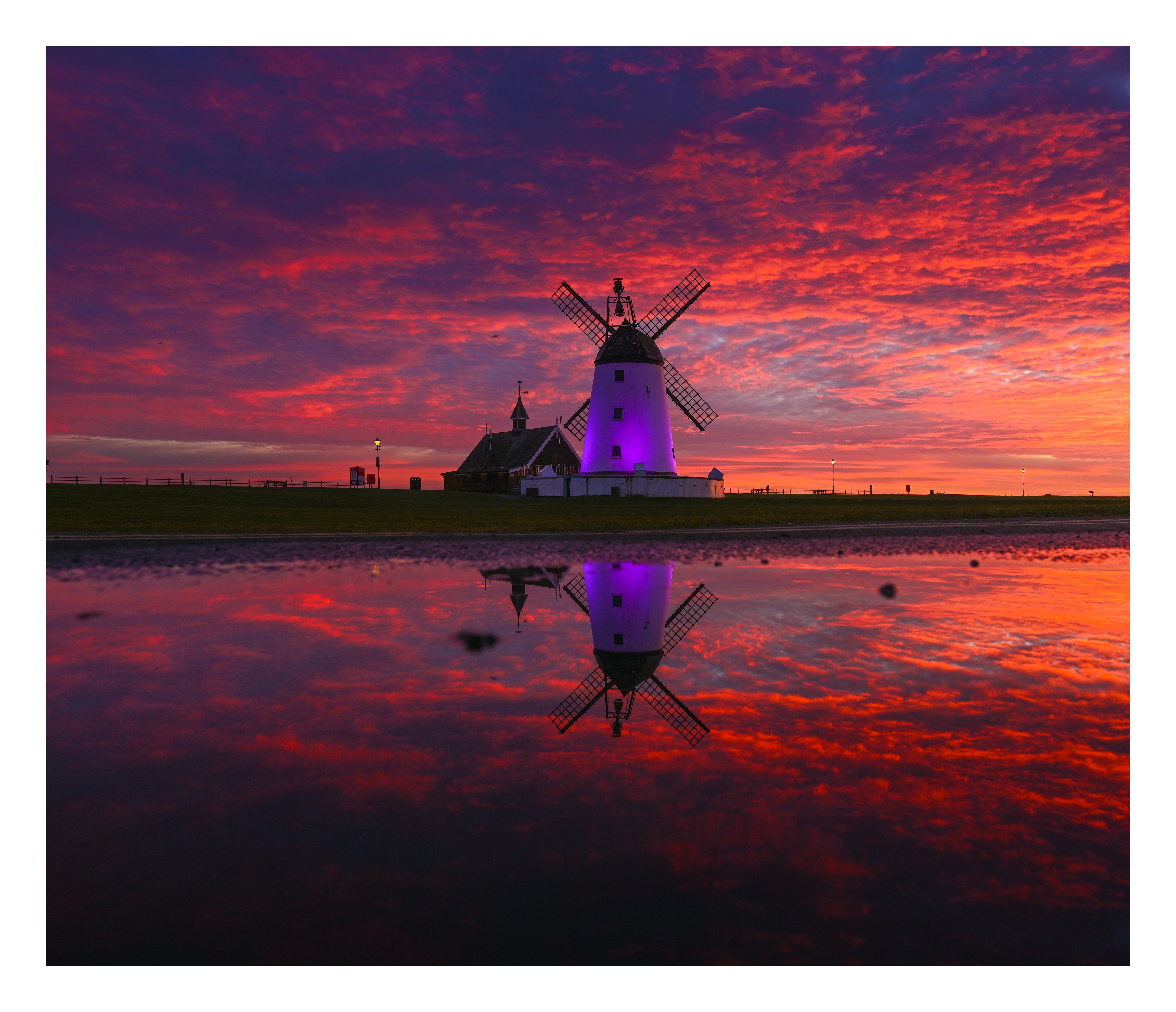 lytham windmill sunset