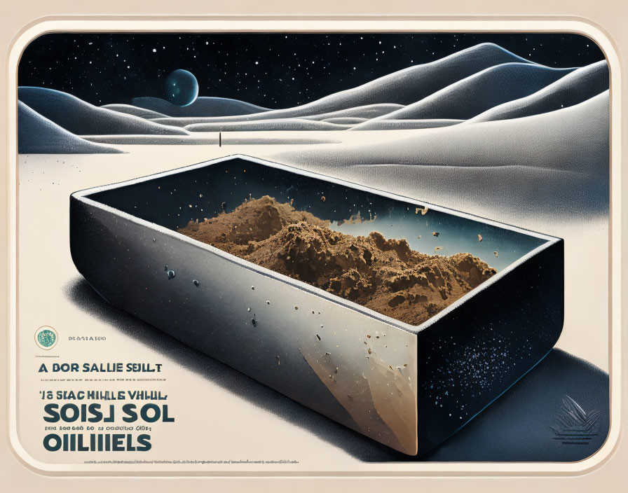 Lunar Rest: Soil Coffin Beneath Moon's Gaze