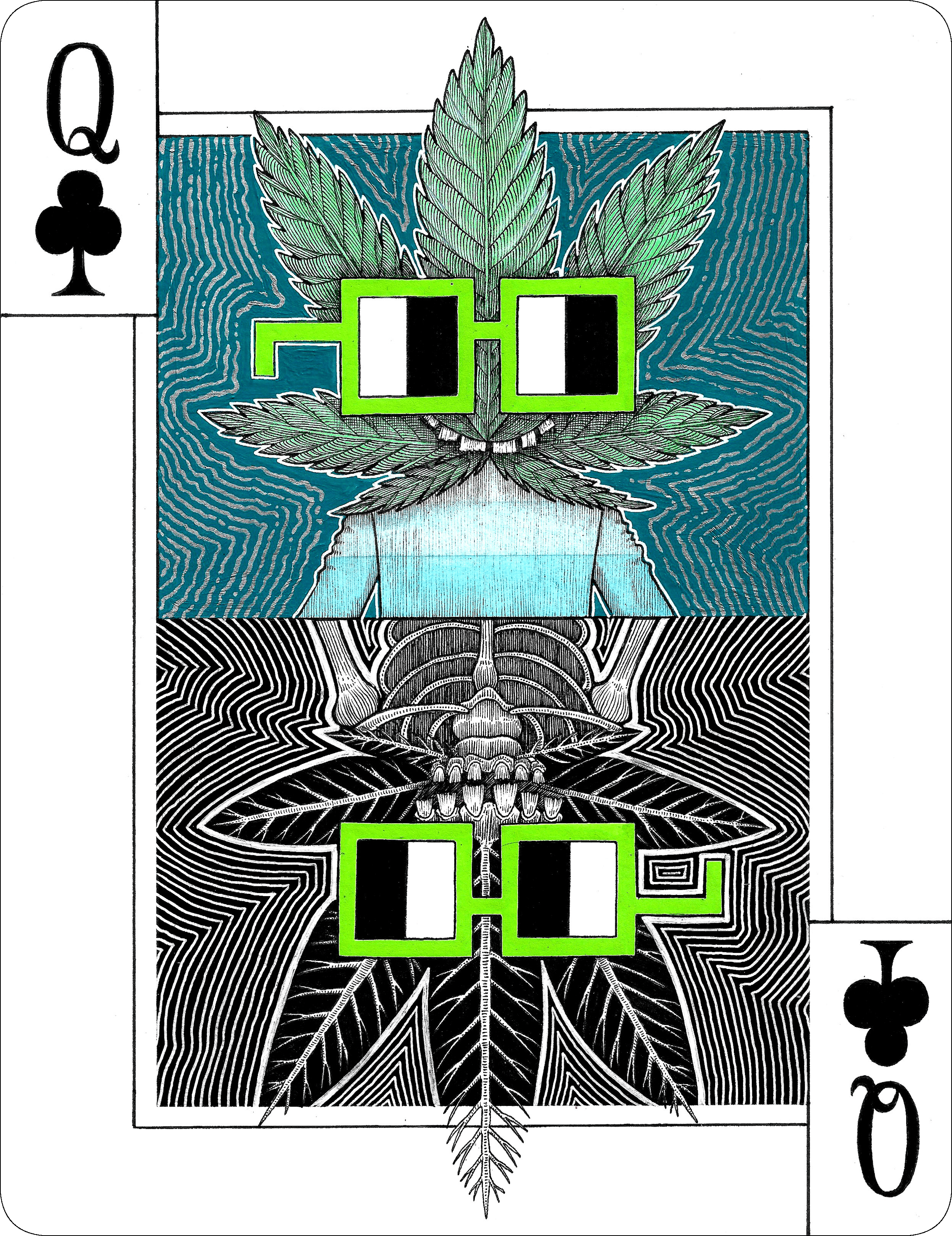 Q of Clubs Inspired by Noun 220