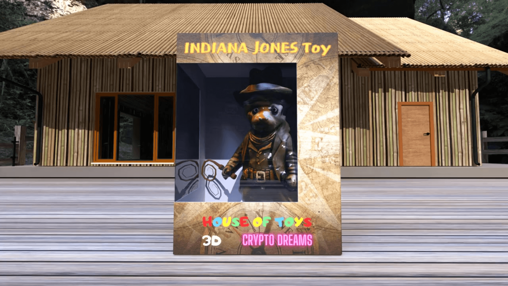 Indiana Jones Toy Box in Garden