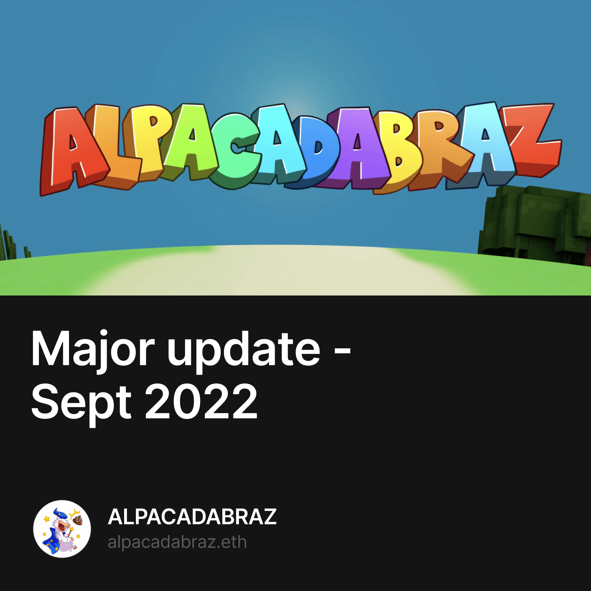 Major update - Sept 2022 9/500