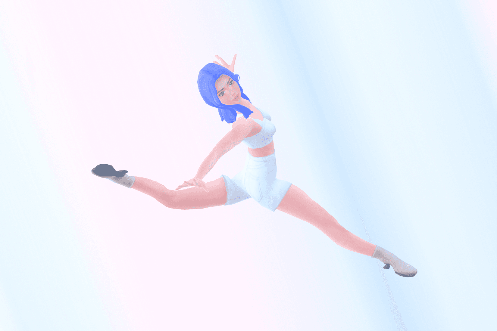3D Ballet Yoga Dancer - Jump Pose by SUPERMIND