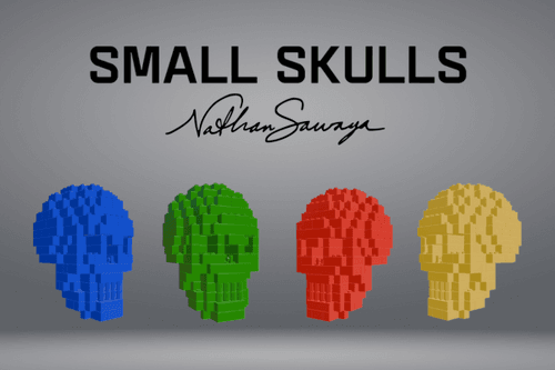 ElmonX x Nathan Sawaya Small Skulls