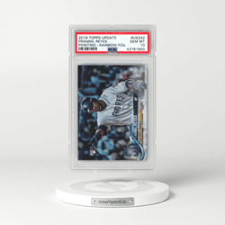 2018 Topps Update #US242 Franmil Reyes - Pointing-Rainbow Foil (PSA 10 GEM MINT)