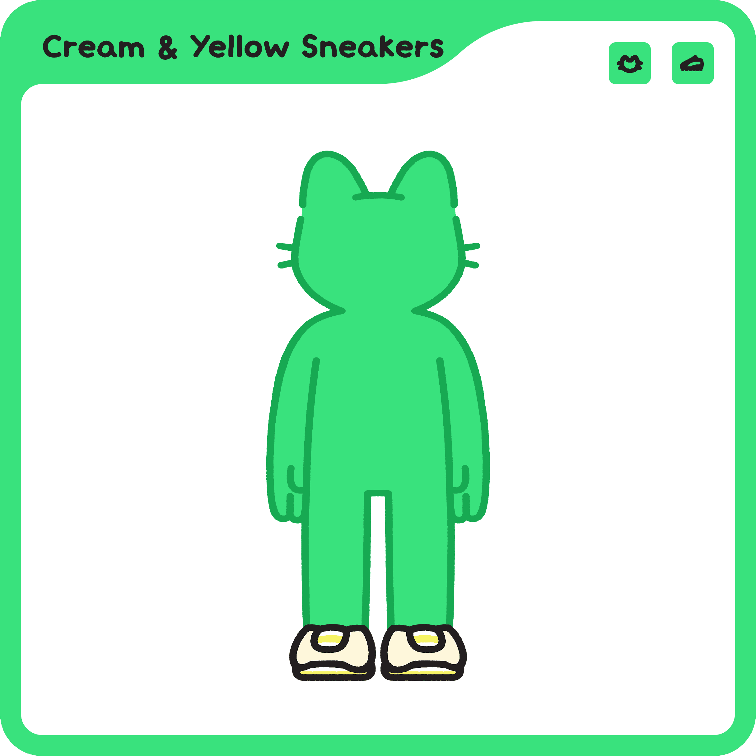 Cream and Yellow Sneakers