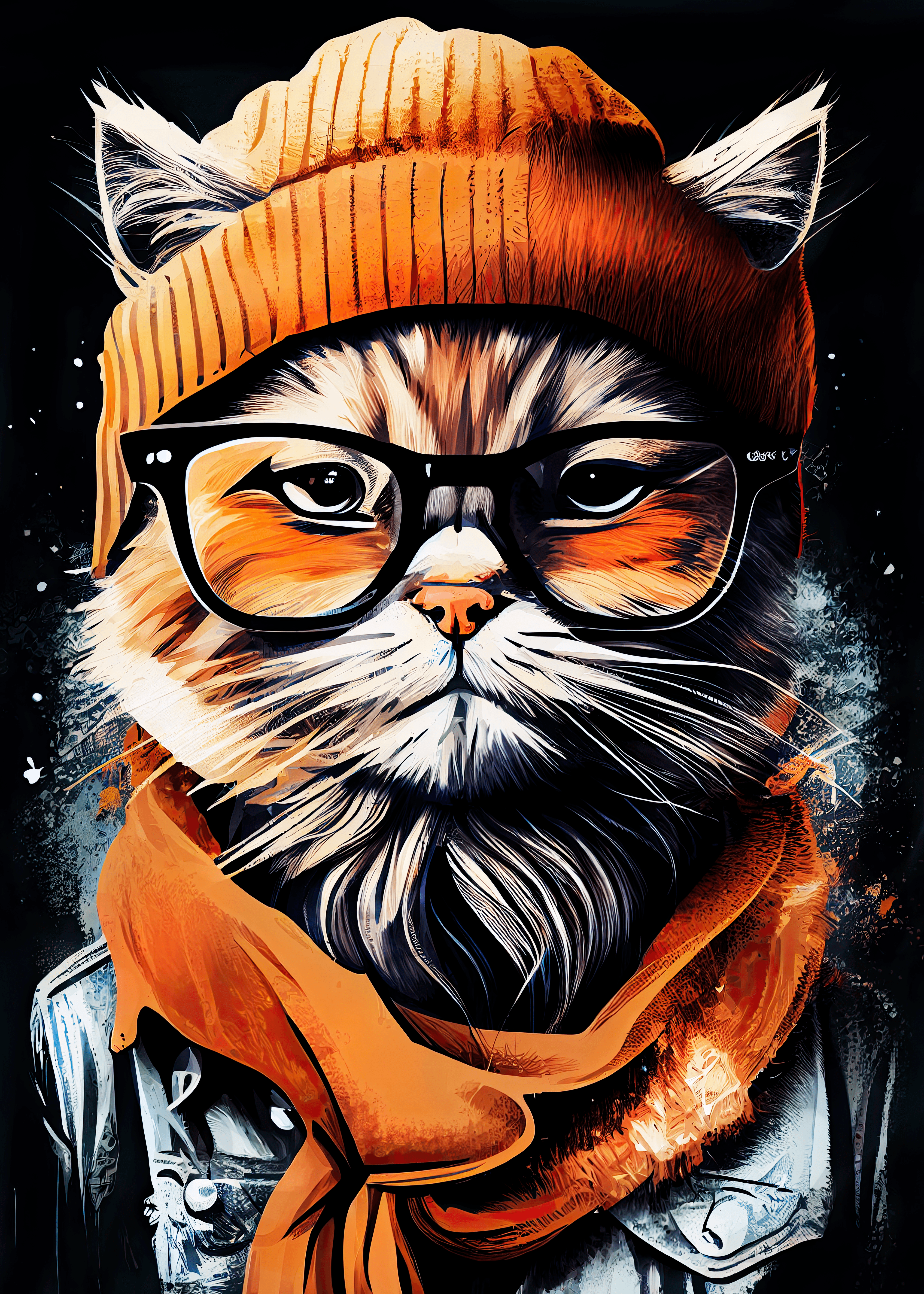 Hipster cat Michi