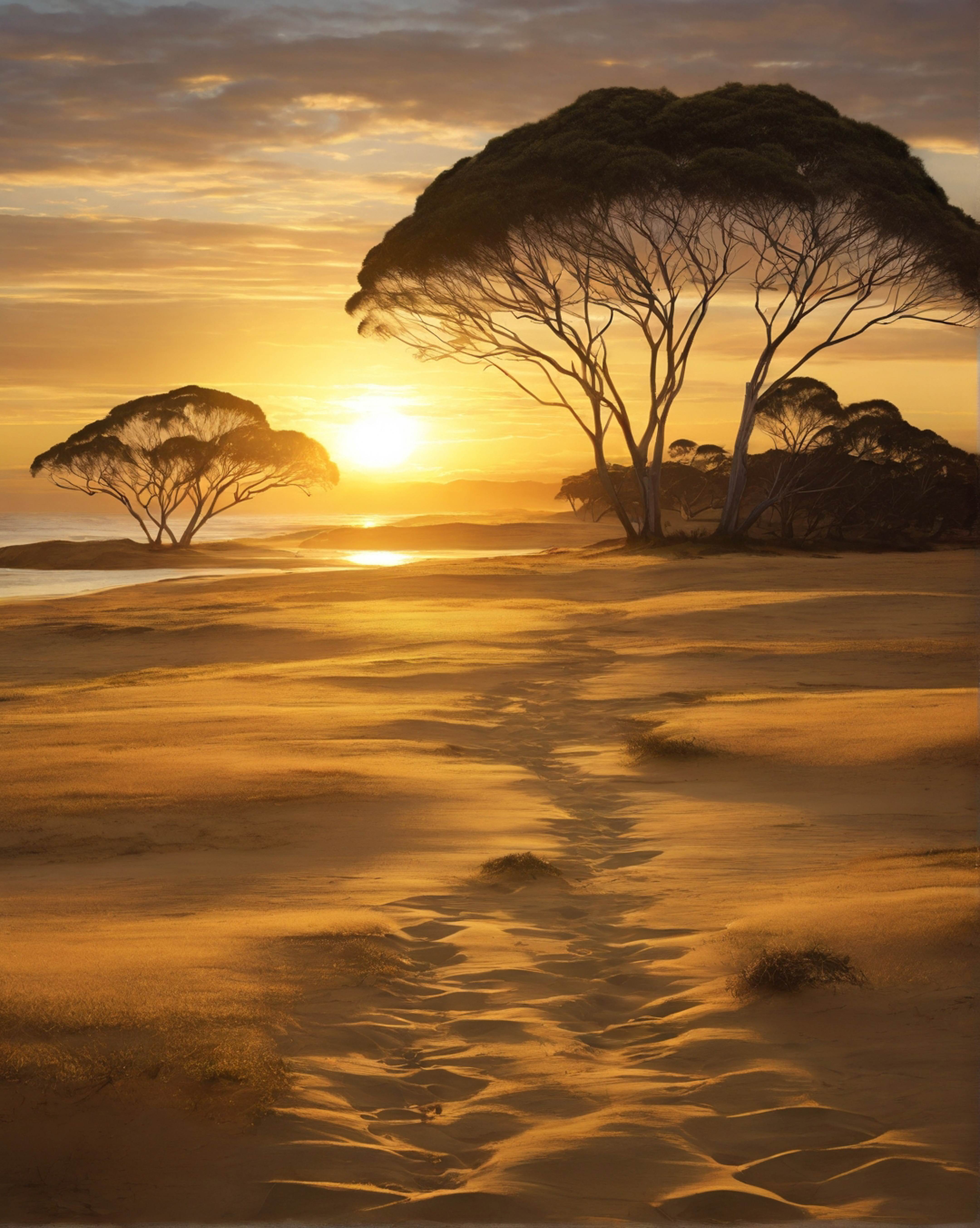 Nature Detail: Radiant Sunrise in Africa