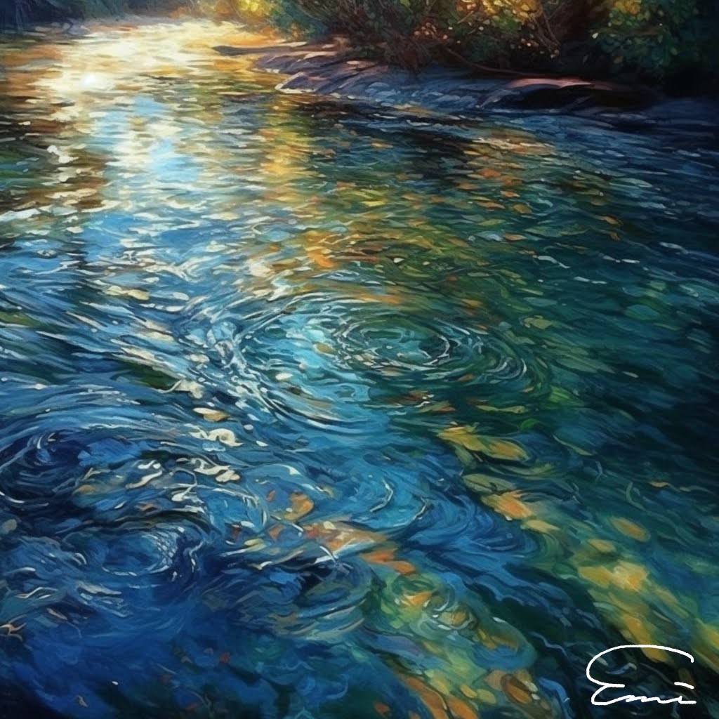 River surface at dusk　～夕暮れの川面～