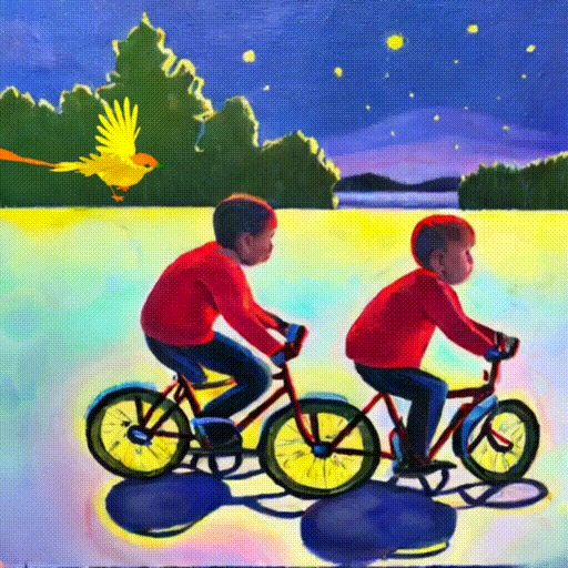  Art Digital Video Two Boys and Bike