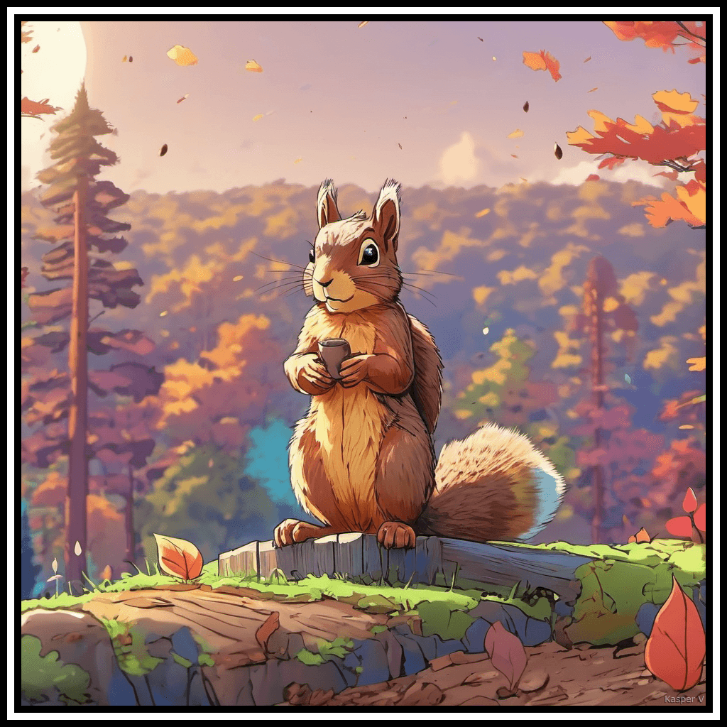 Philosopher Squirrel - Autumn