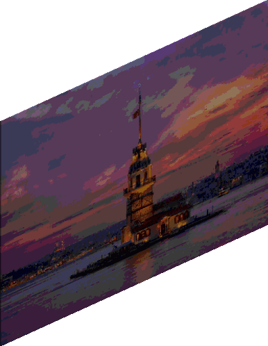 Maiden Tower Sunset Painting