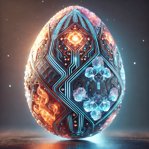 Crypto 3D Rendering Egg Club