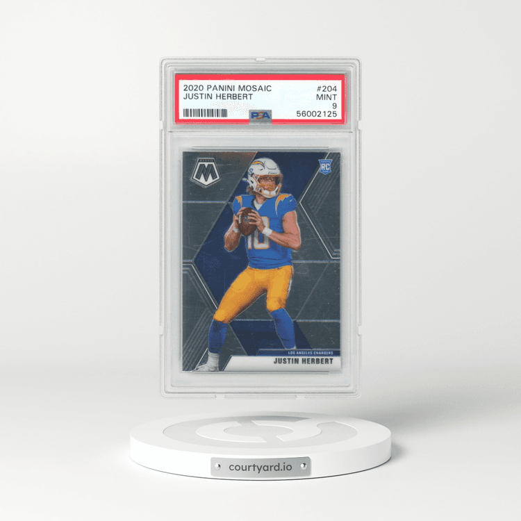 2020 Panini Mosaic #204 Justin Herbert (PSA 9 MINT)