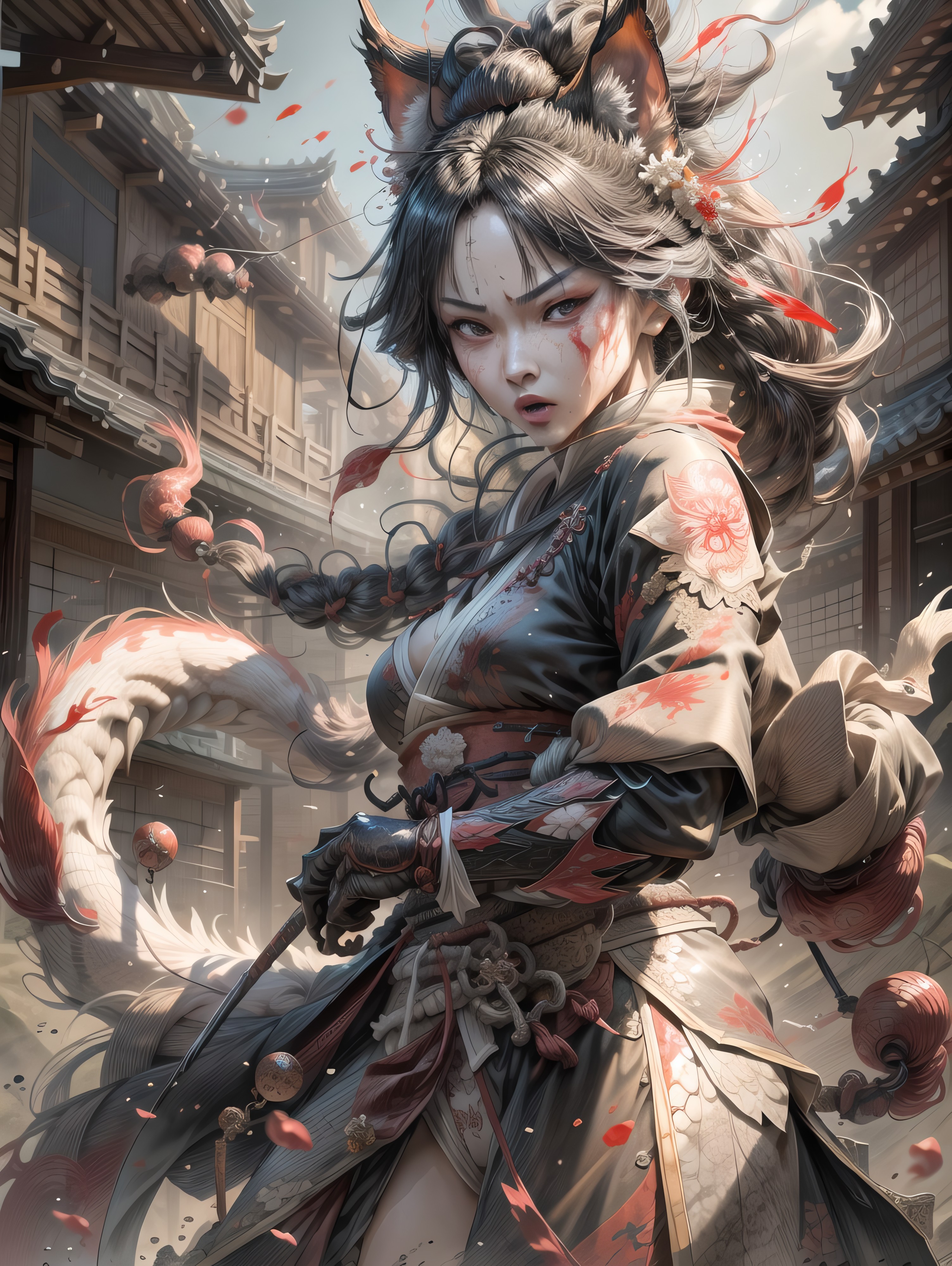Kitsune Sakura And Bloody Gusty Violence