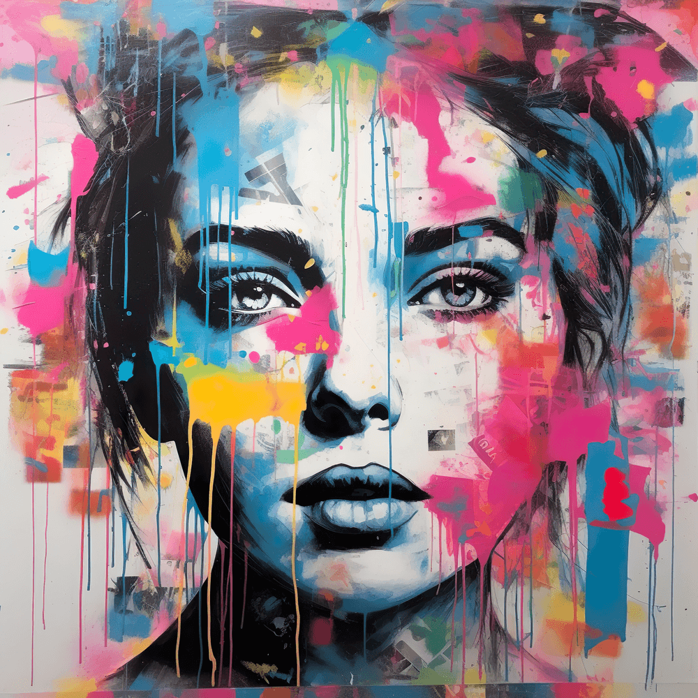 Clara Portrait Graffiti Art Print - Women Portrait Graffiti Art ...