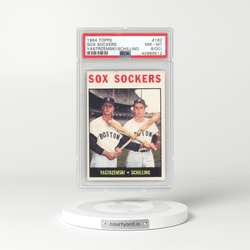 1964 Topps #182 Sox Sockers - Yastrzemski/Schilling (PSA 8 NM-MT)
