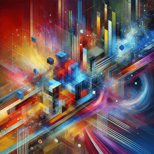 Vibrant, abstract digital artwork