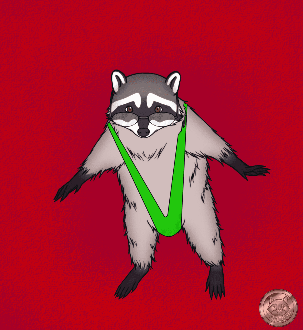 T-pose Racoon on Make a GIF