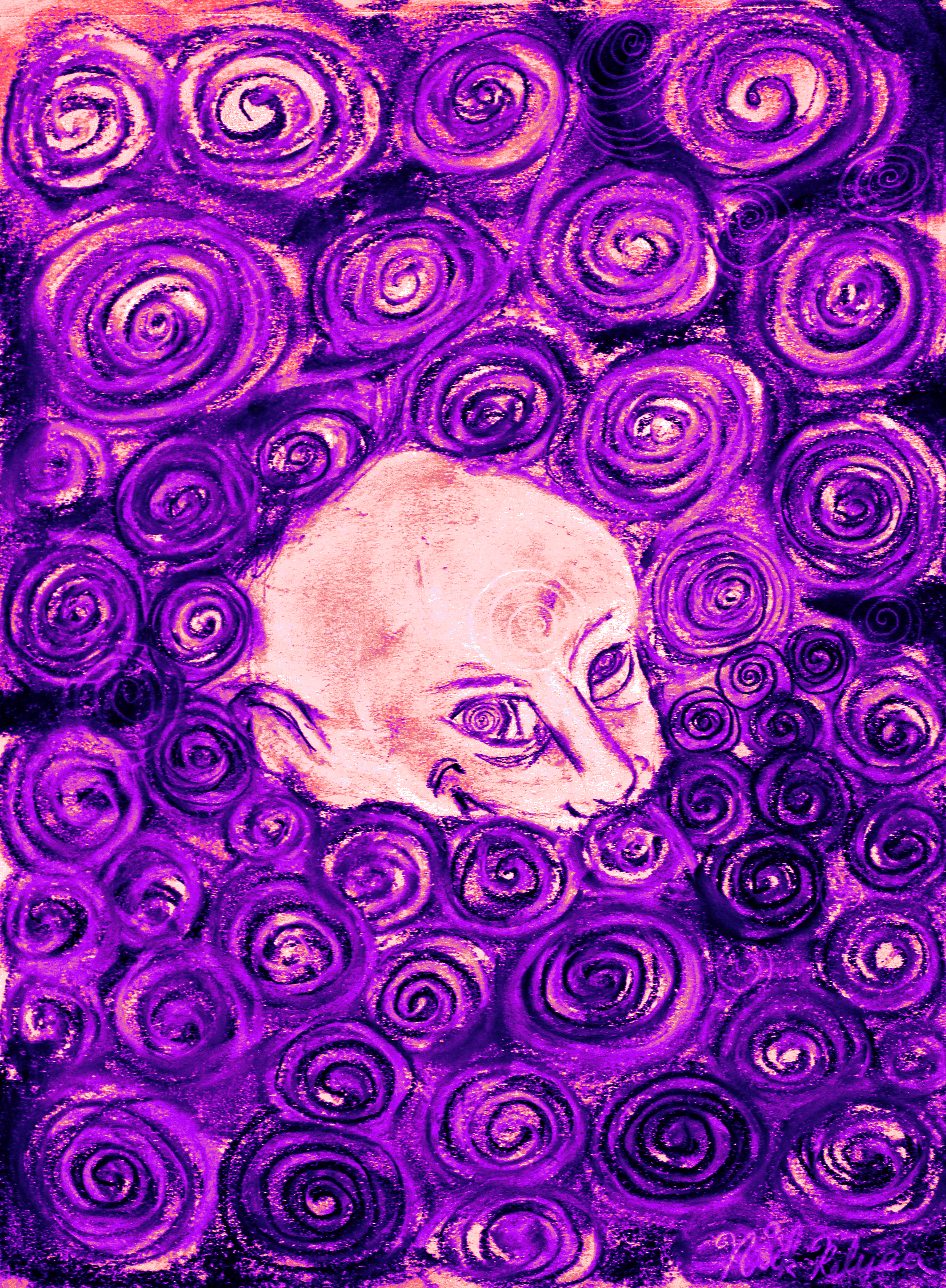 Buried in flowers purple