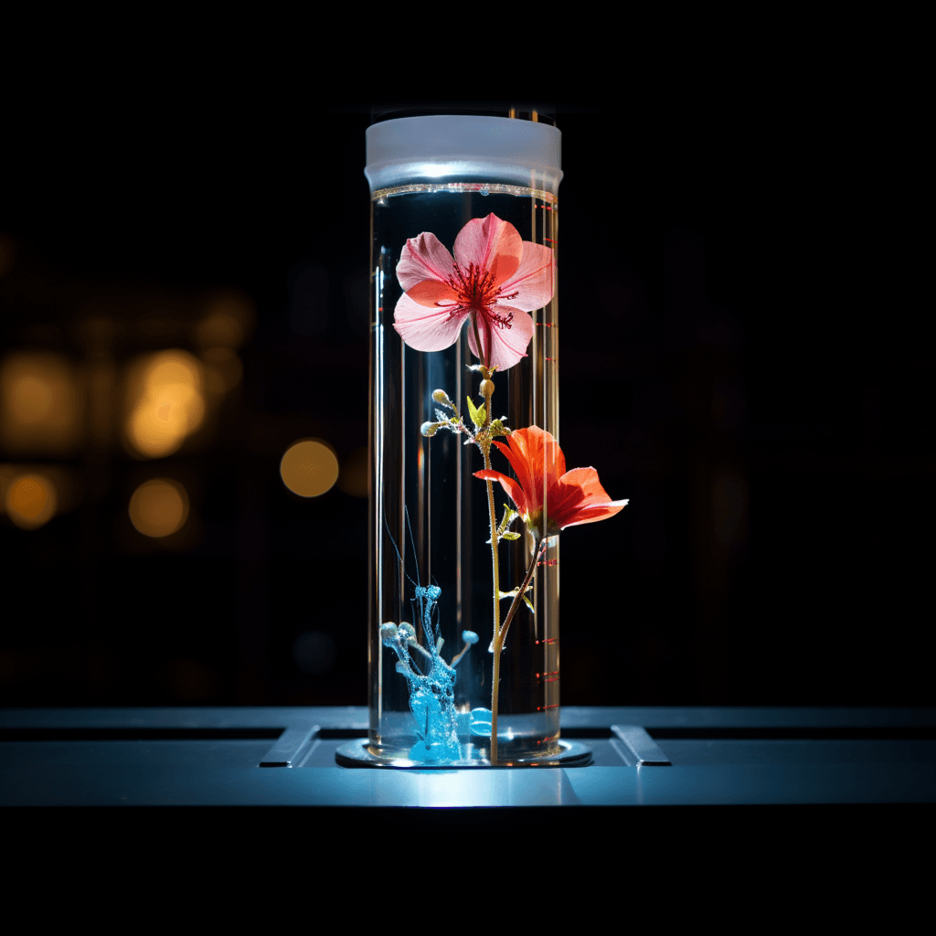 Flowers in a tube